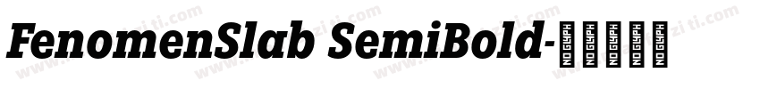 FenomenSlab SemiBold字体转换